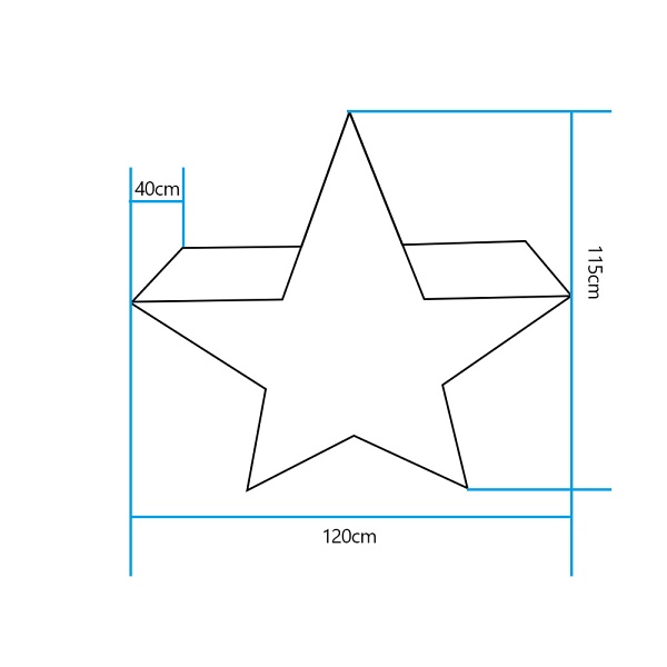 Lampa ogrodowa dekoracyjna gwiazda STAR XL LED RGBW 16 kolorów 120 cm Step Into Design