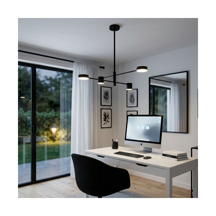 Lampa wisząca CLEX - 4P LED czarna 100 cm - Step Into Design
