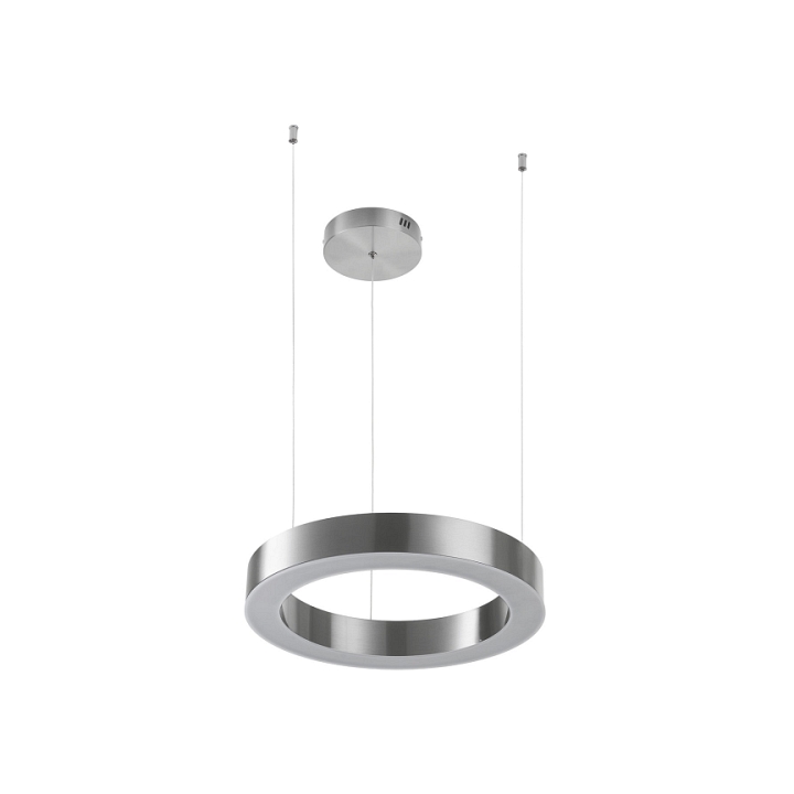Lampa wisząca CIRCLE 40 cm LED, ring nikiel szczotkowany - Step Into Design