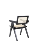 Krzesło BOHO drewniane w kolorze czarnym z podłokietnikami - Step Into Design