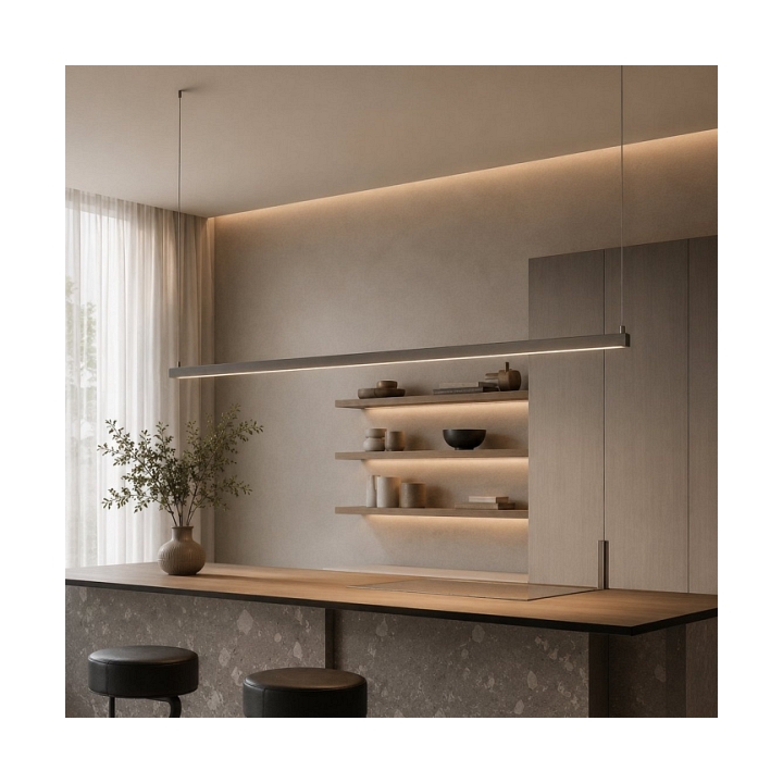 Lampa wisząca BEAM-100 LED - tytanowa oprawa liniowa - Step Into Design