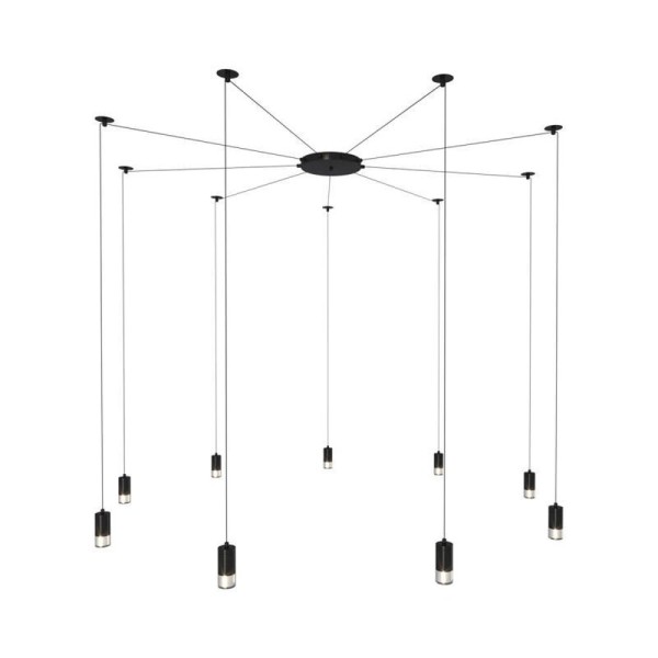 Lampa wisząca LINEA-9 czarna Step Into Design