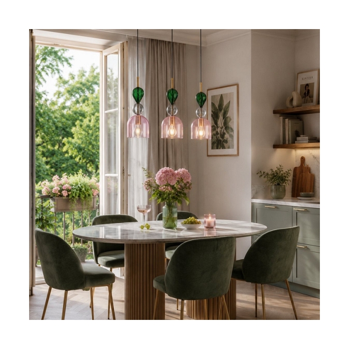 Lampa wisząca PASTELLO PINK kolorowa 15 cm - Step Into Design