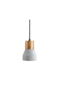 Lampa wisząca CONCRETE 12 cm- szary beton, drewno - Step Into Design