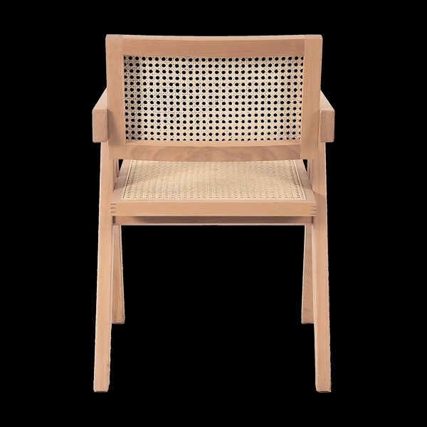 Krzesło BOHO drewniane w kolorze naturalnym z podłokietnikami Step Into Design