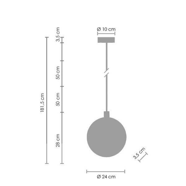 Lampa wisząca MARBLE LED marmurowo złota 24 cm Step Into Design