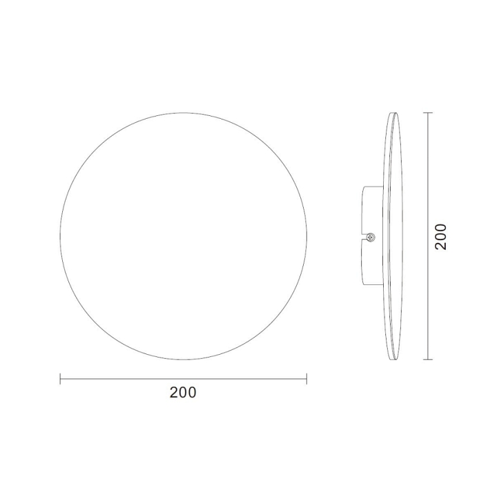 Lampa ścienna NYX 20 cm - LED okrągła, metalowa, biała - Step Into Design