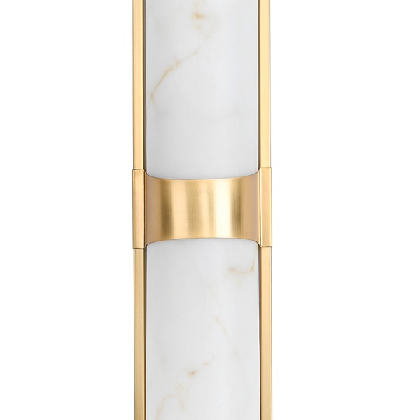 Lampa ścienna MURO LED 66 cm - biały alabaster, złote detale Step Into Design