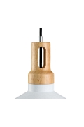 Lampa wisząca NORDIC WOODY biało drewniana 35 cm - Step Into Design