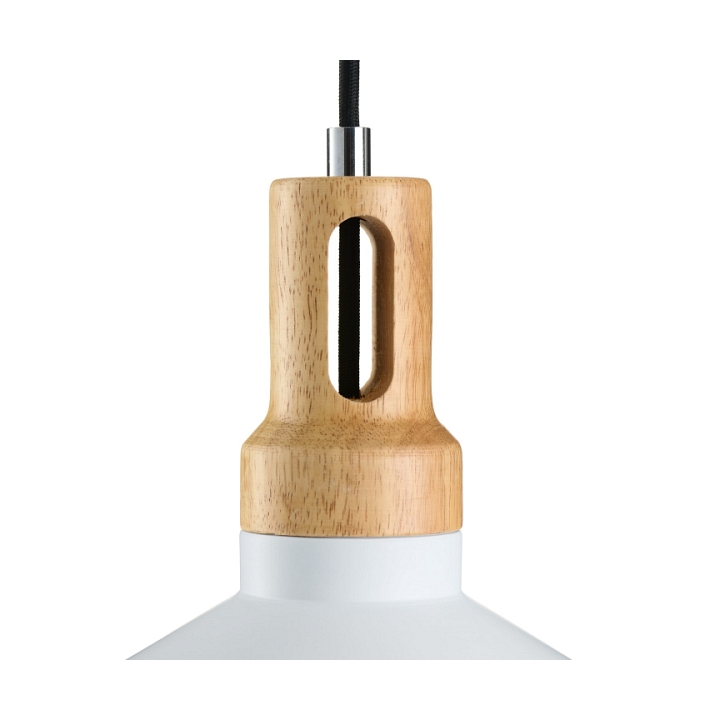 Lampa wisząca NORDIC WOODY biało drewniana 35 cm - Step Into Design