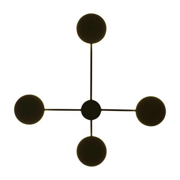 Lampa ścienna CLEX - 4 LED czarna 112 cm Step Into Design