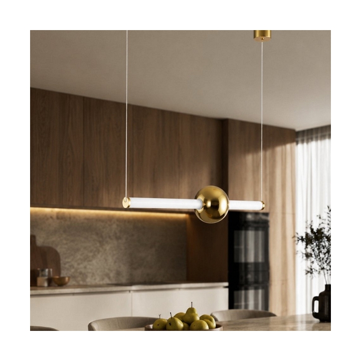 Lampa wisząca O-LINE 63 - LED, 63 cm, złoty połysk - Step Into Design