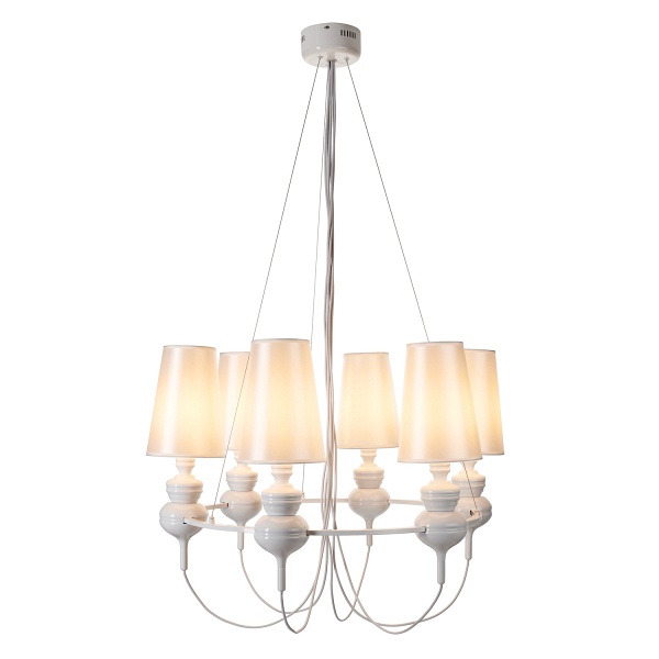 Lampa wisząca QUEEN-6 biała Step Into Design