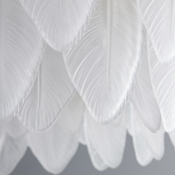 Lampa wisząca PIUMA mosiądz biała 80 cm Step Into Design