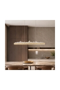 Lampa wisząca MONTANA LONG 125 cm -LED, złota listwa z kryształem - Step Into Design
