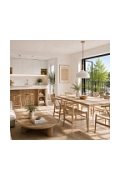 Lampa wisząca NORDIC WOODY biało drewniana 35 cm - Step Into Design