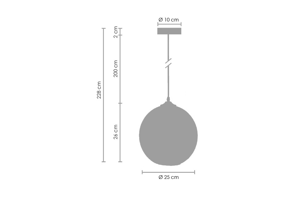 Lampa wisząca LOVE BOMB bursztynowa 25 cm Step Into Design