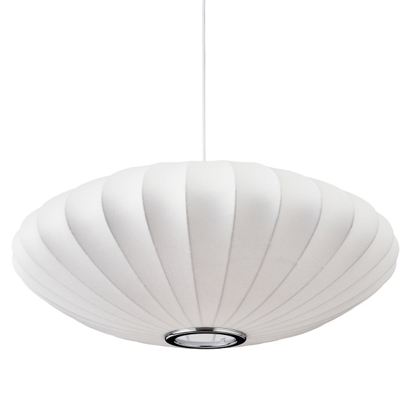 Lampa wisząca SILK FLAT biała 60 cm - nowoczesna i minimalistyczna Step Into Design