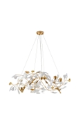 Lampa wisząca BOTANIKA GOLD 100 cm - złota, G9, regulowana, designerska - Step Into Design