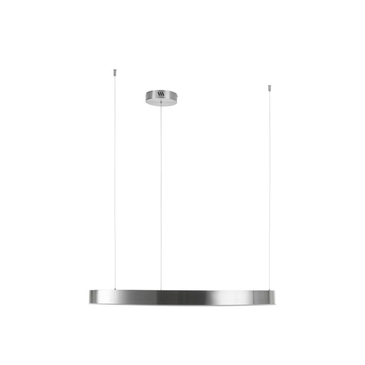 Lampa wisząca CIRCLE 80 cm - LED, ring nikiel szczotkowany - Step Into Design