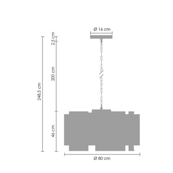 Lampa wisząca IMPERIO czarna 80 cm Step Into Design