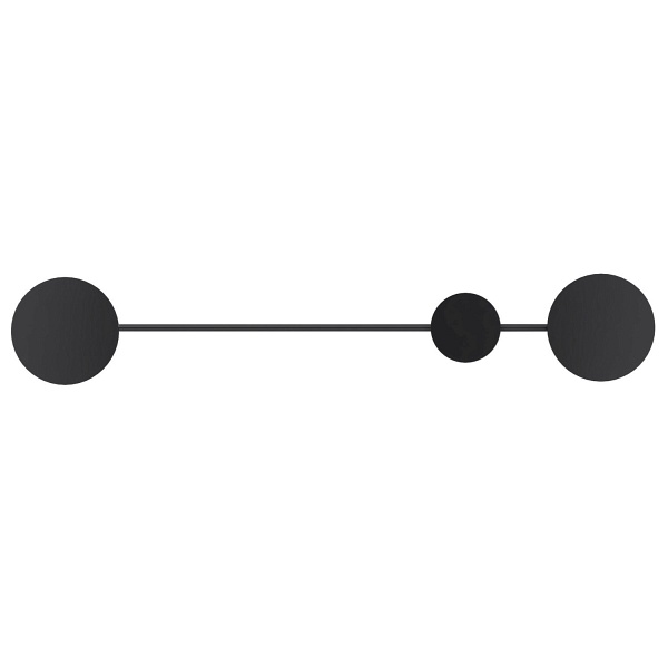 Lampa ścienna CLEX - 2 LED czarna 120 cm Step Into Design