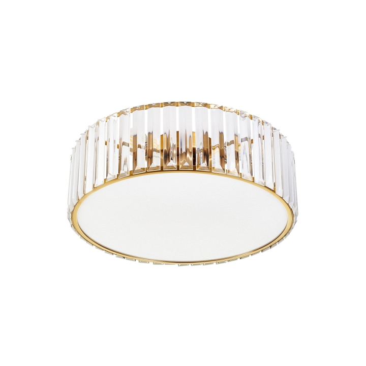 Plafon sufitowy glamour MAGIA 40 cm - złoty szczotkowany, kryształy K9 - Step Into Design