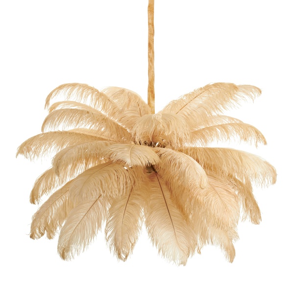 Lampa wisząca EMU pióra beżowe 100 cm Step Into Design