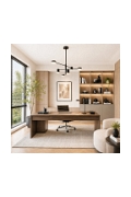 Lampa wisząca CLEX - 6P LED czarna 100 cm - Step Into Design