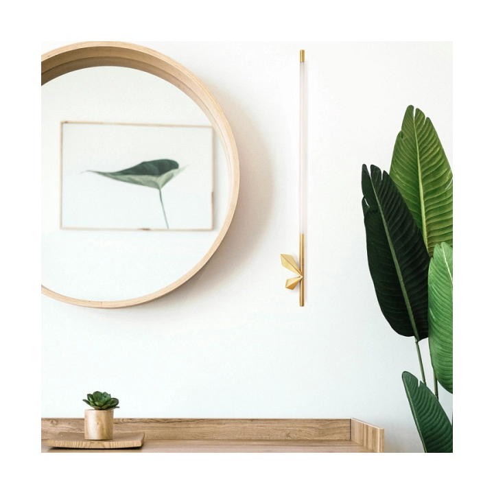 Lampa ścienna LED FLORENCE złota 86 cm - nowoczesny kinkiet dekoracyjny - Step Into Design