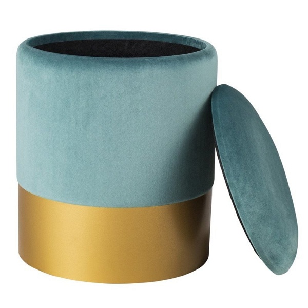 Pufa welurowa VELVET miętowa L Step Into Design