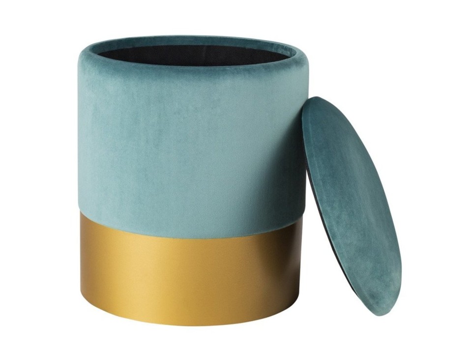 Pufa welurowa VELVET miętowa L Step Into Design