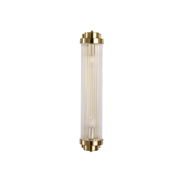 Lampa ścienna STELO 60 cm - kinkiet kryształowy LED, rama metalowa, złoty - Step Into Design