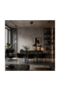 Lampa wisząca COCO 1, 40 cm - LED, czarny minimalistyczny ring - Step Into Design