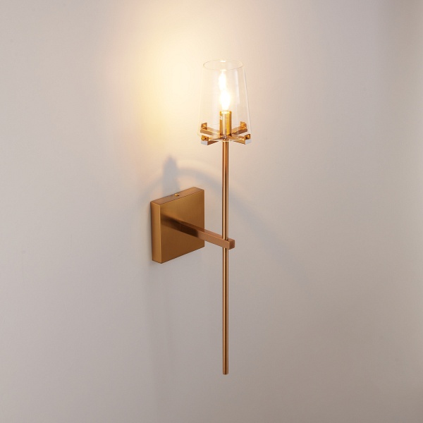 Lampa ścienna CLASSICO złota szklany klosz 62 cm Step Into Design