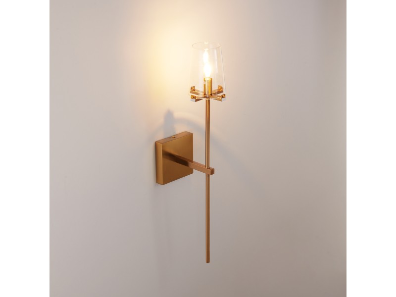 Lampa ścienna CLASSICO złota szklany klosz 62 cm Step Into Design
