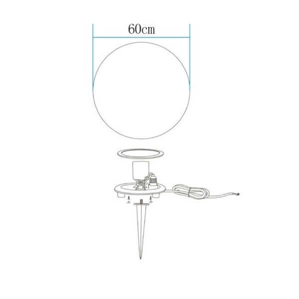 Lampa ogrodowa kula BALL L biała 60 cm Step Into Design