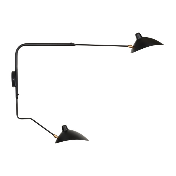 Lampa ścienna CRANE-2W S czarna 110 cm Step Into Design