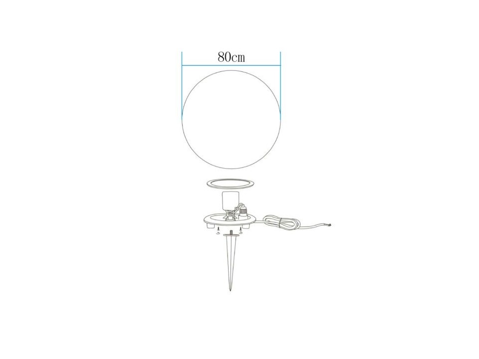 Lampa ogrodowa kula BALL XL biała 80 cm Step Into Design