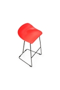 Hoker CARO BAR czarne nogi i czerwone siedzisko 75 cm - Step Into Design