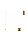 Lampa wisząca O-LINE 63 - LED, 63 cm, złoty połysk - Step Into Design