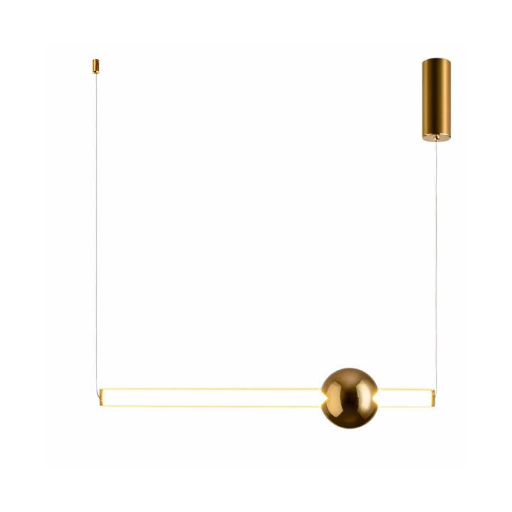 Lampa wisząca O-LINE 63 - LED, 63 cm, złoty połysk - Step Into Design