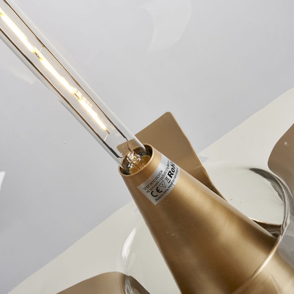 Lampa stołowa FATA transparentno złota 35 *46 cm Step Into Design