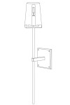 Lampa ścienna CLASSICO złota szklany klosz 62 cm Step Into Design