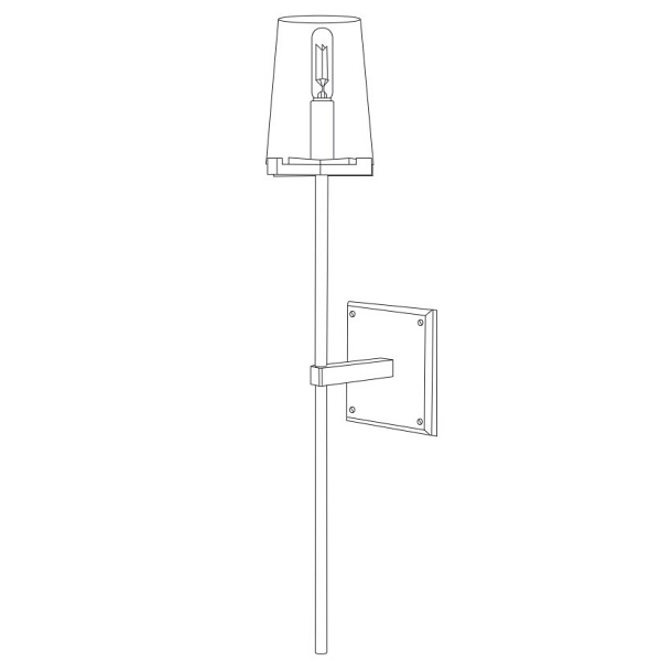 Lampa ścienna CLASSICO złota szklany klosz 62 cm Step Into Design