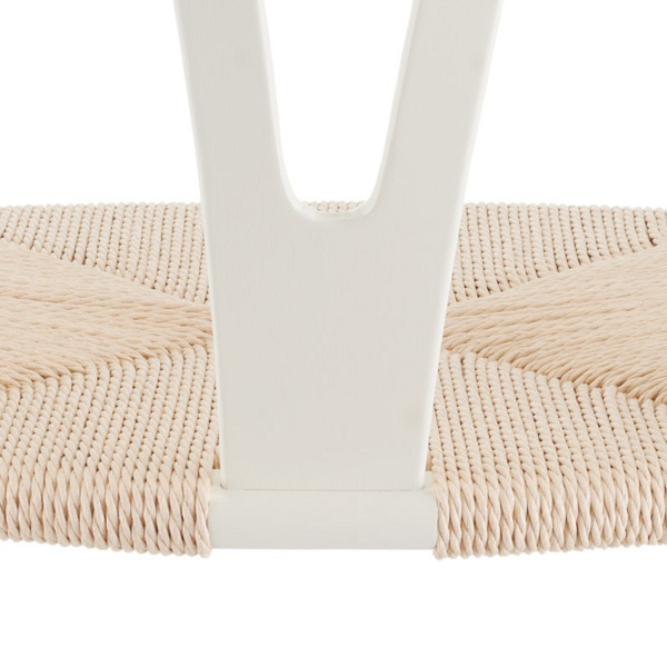 Krzesło BONBON biało naturalne rattanowo jesionowe Step Into Design