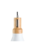 Lampa wisząca NORDIC WOODY biało drewniana 25 cm - Step Into Design