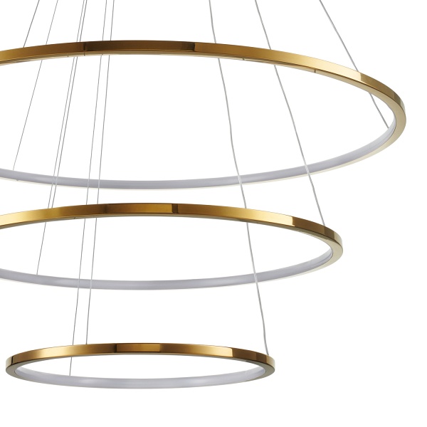 Lampa wisząca CIRCLE SLIM 40+60+80 LED złoty 40 cm + 60 cm + 80 cm Step Into Design