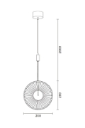 Lampa wisząca SUNBLAST - LED 20 cm, złota - Step Into Design