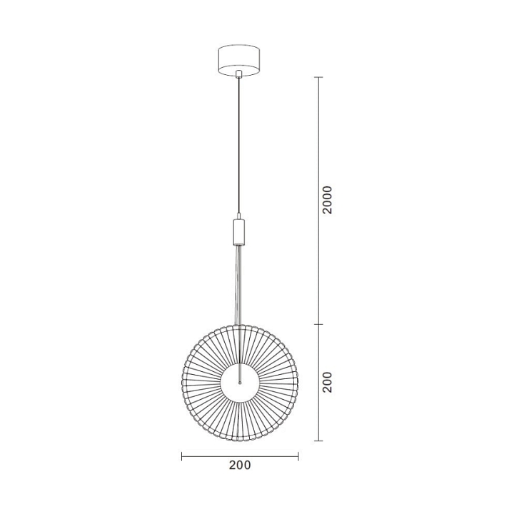 Lampa wisząca SUNBLAST - LED 20 cm, złota - Step Into Design